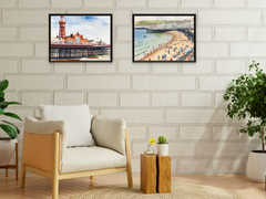 English Seaside Resorts in the 1920s - Watercolor