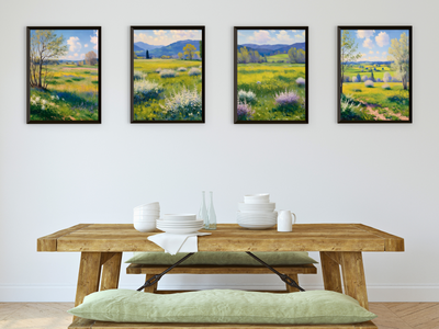 Wiesenlandschaft im Frühling - Impressionismus