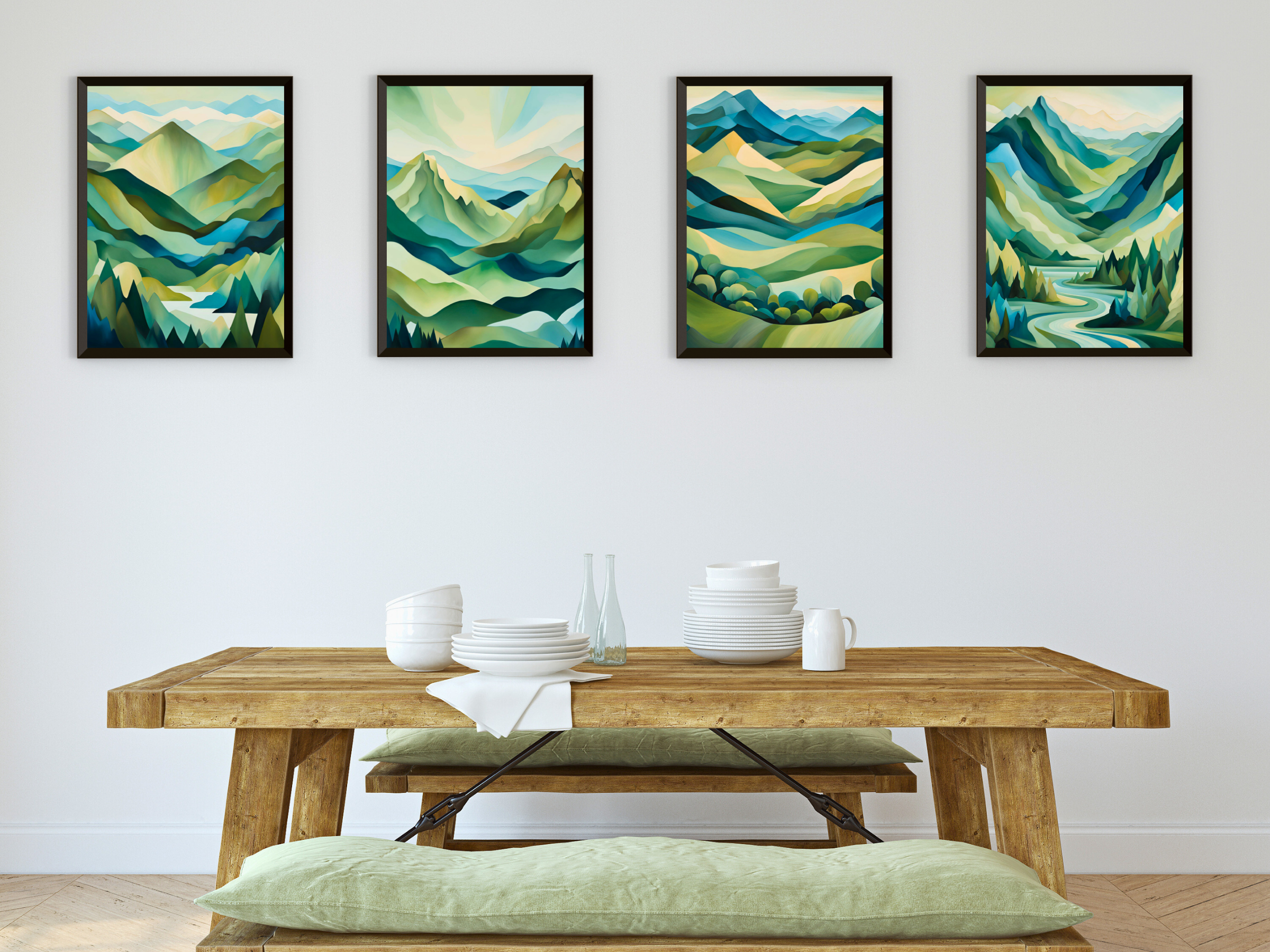 Harmony of the Mountains - Abstract Painting