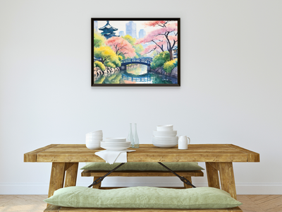 Tokyo bei Tag - Aquarell