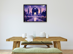 New Delhi at Night - Watercolor