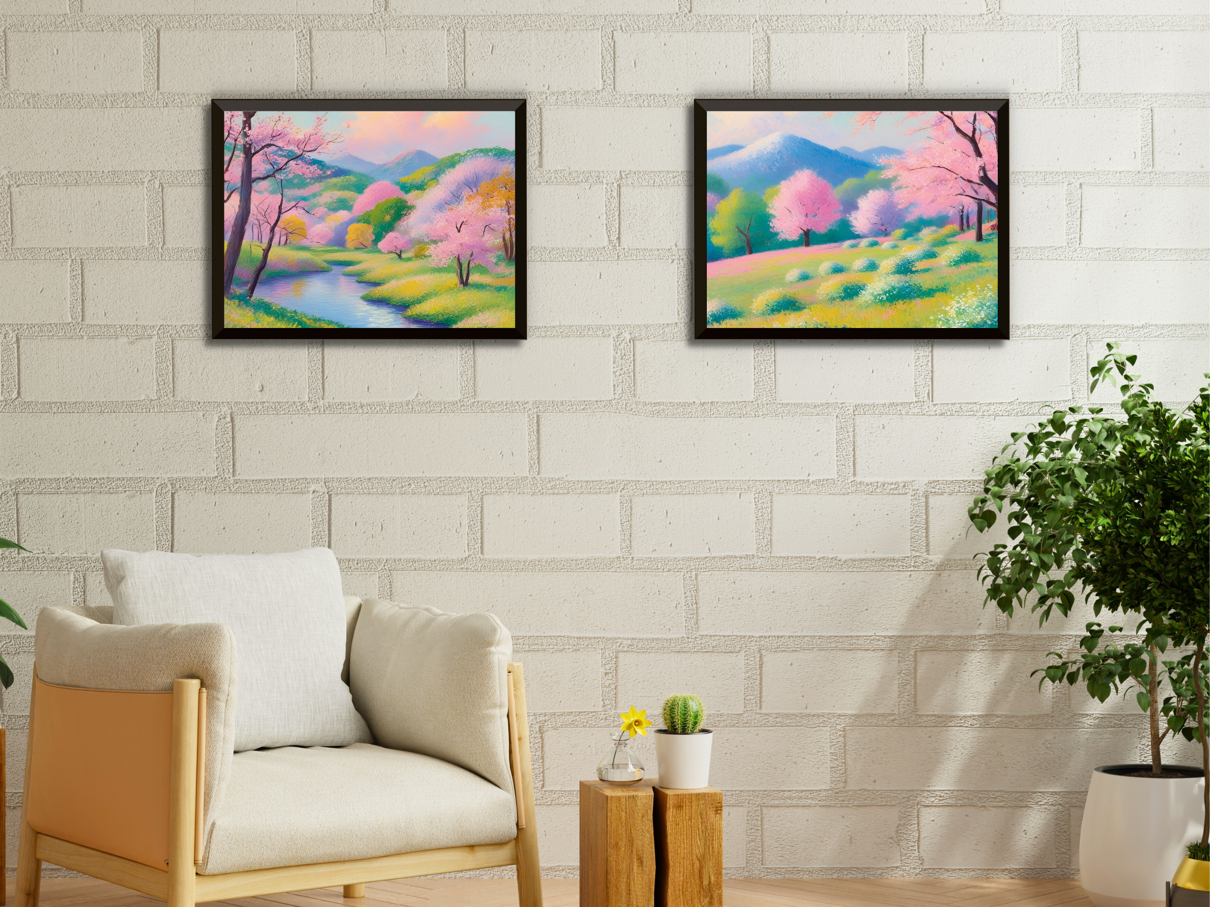Japanische Frühlingslandschaft - Impressionismus