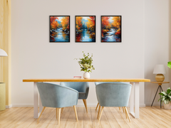 Flusslandschaft im Herbstglanz - Expressionismus