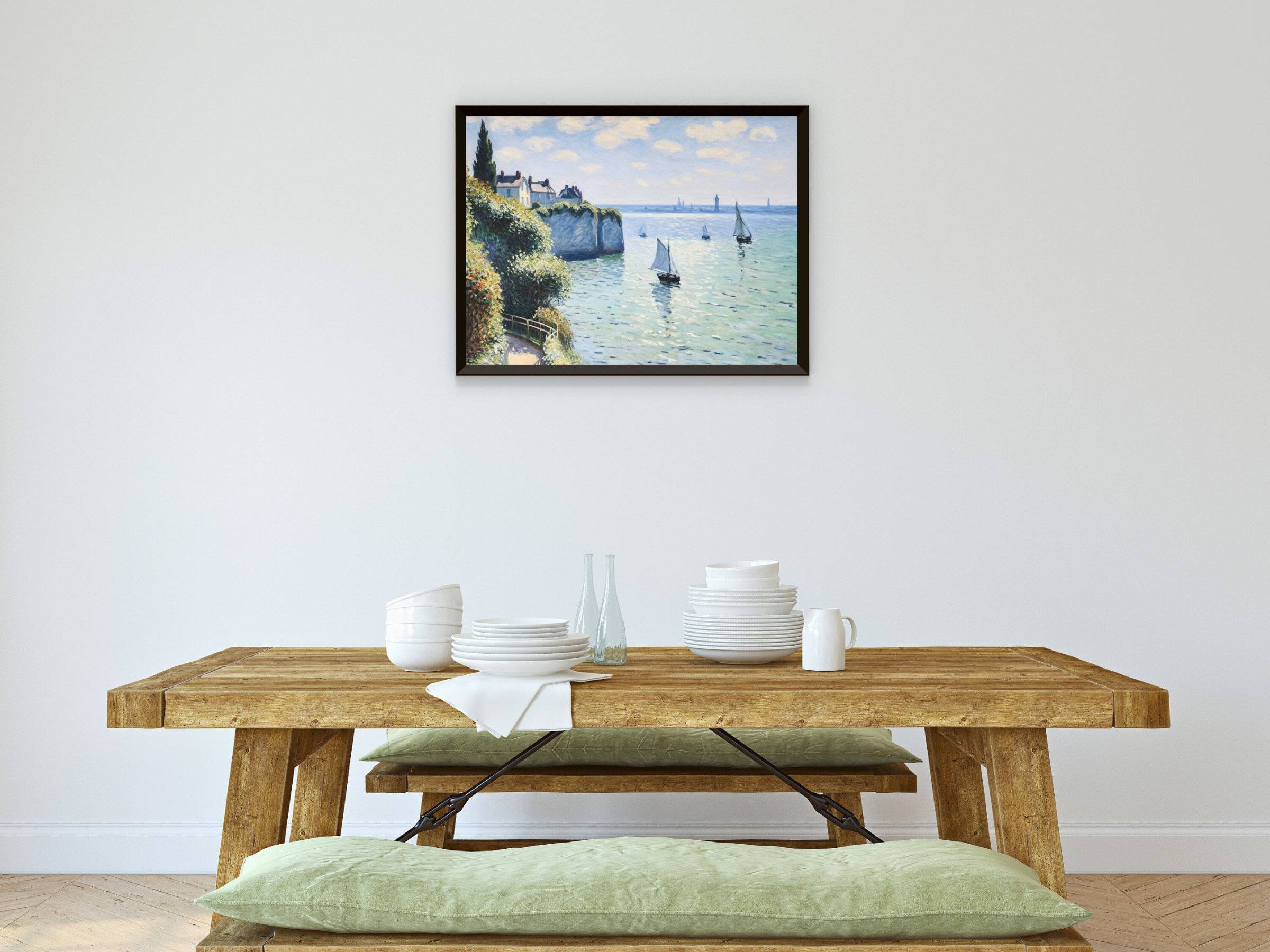 Randonnée côtière - style vintage Claude Monet