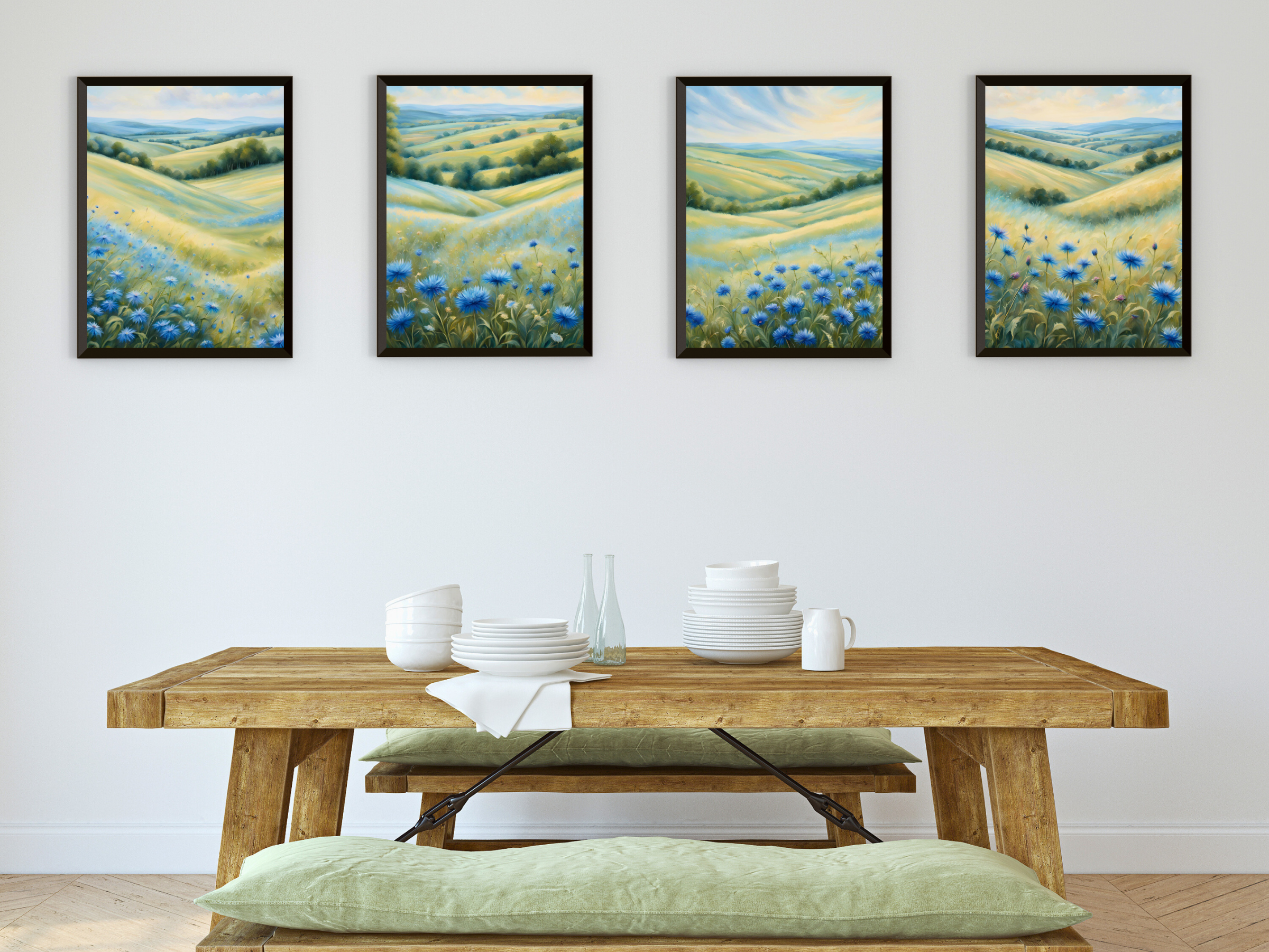 friedliche Kornblumenwiese - Impressionismus