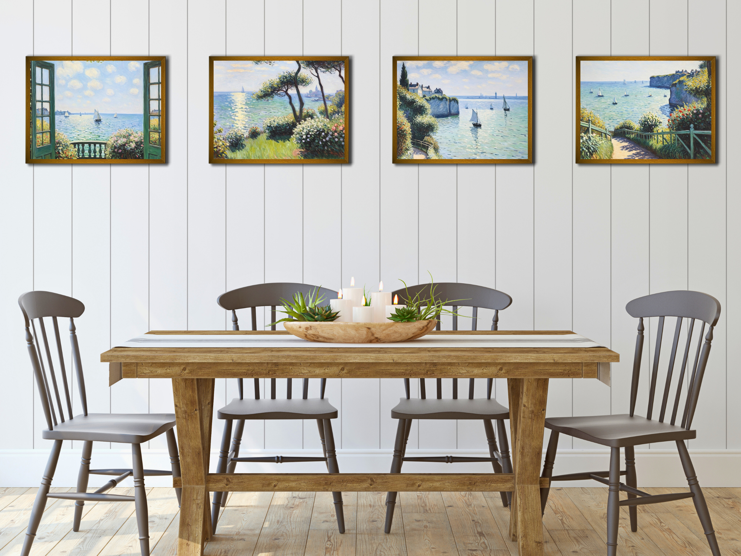 Paysages - Style vintage Claude Monet - Lot