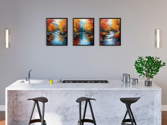 Flusslandschaft im Herbstglanz - Expressionismus