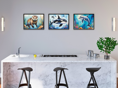Marine Animals - Mammals - Watercolor