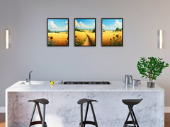 Sommerlandschaft mit goldenen Feldern - Impressionismus