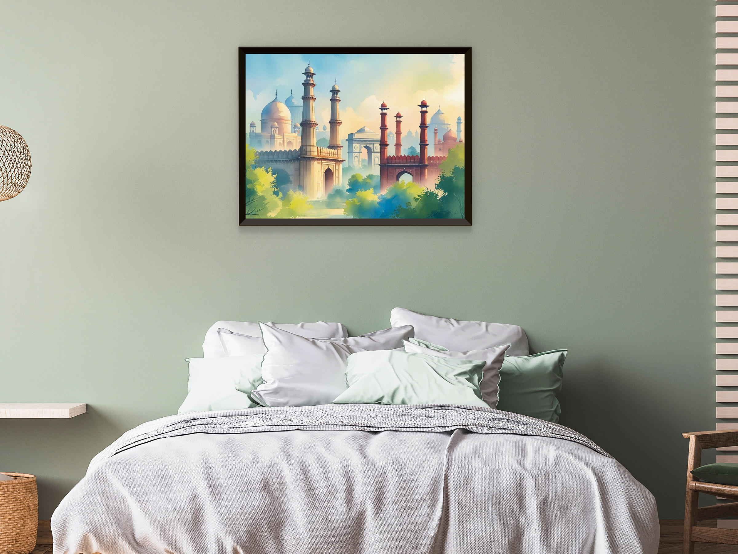 New Delhi by Day - Watercolor