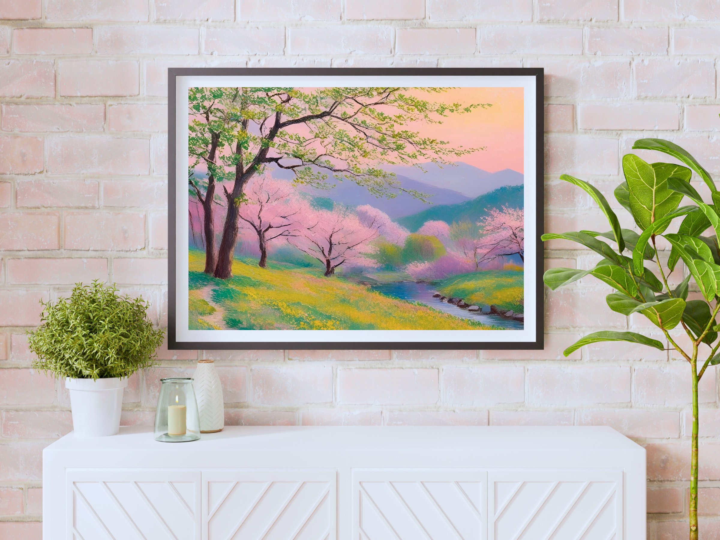 Japanische Frühlingslandschaft - Impressionismus