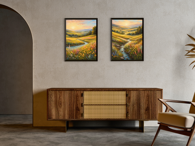 Flowing Brook & Flower Meadow - Romanticism