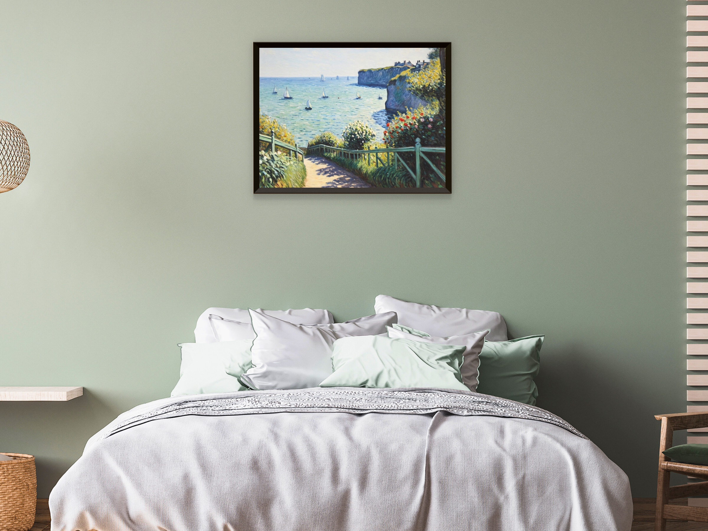 Randonnée côtière - style vintage Claude Monet