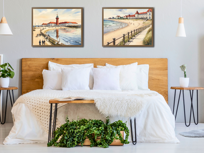 Badeorte in den 1920er Jahren - Aquarell - Bundle