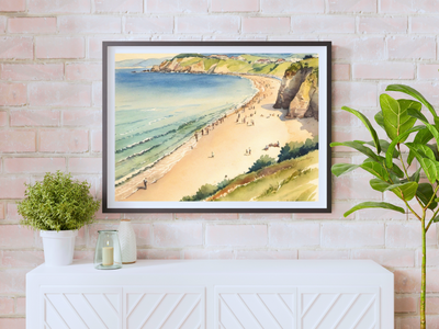 French Seaside Resorts in the 1920s - Watercolor