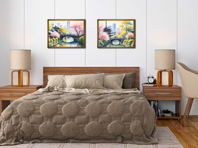 New Delhi, Paris, Rom, Tokyo bei Tag - Aquarell - Bundle