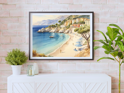 Italian Seaside Resorts in the 1920s - Watercolor