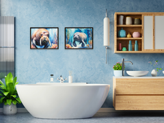 Marine Animals - Mammals - Watercolor