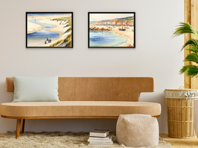 French Seaside Resorts in the 1920s - Watercolor