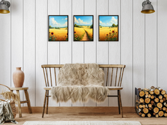 Sommerlandschaft mit goldenen Feldern - Impressionismus