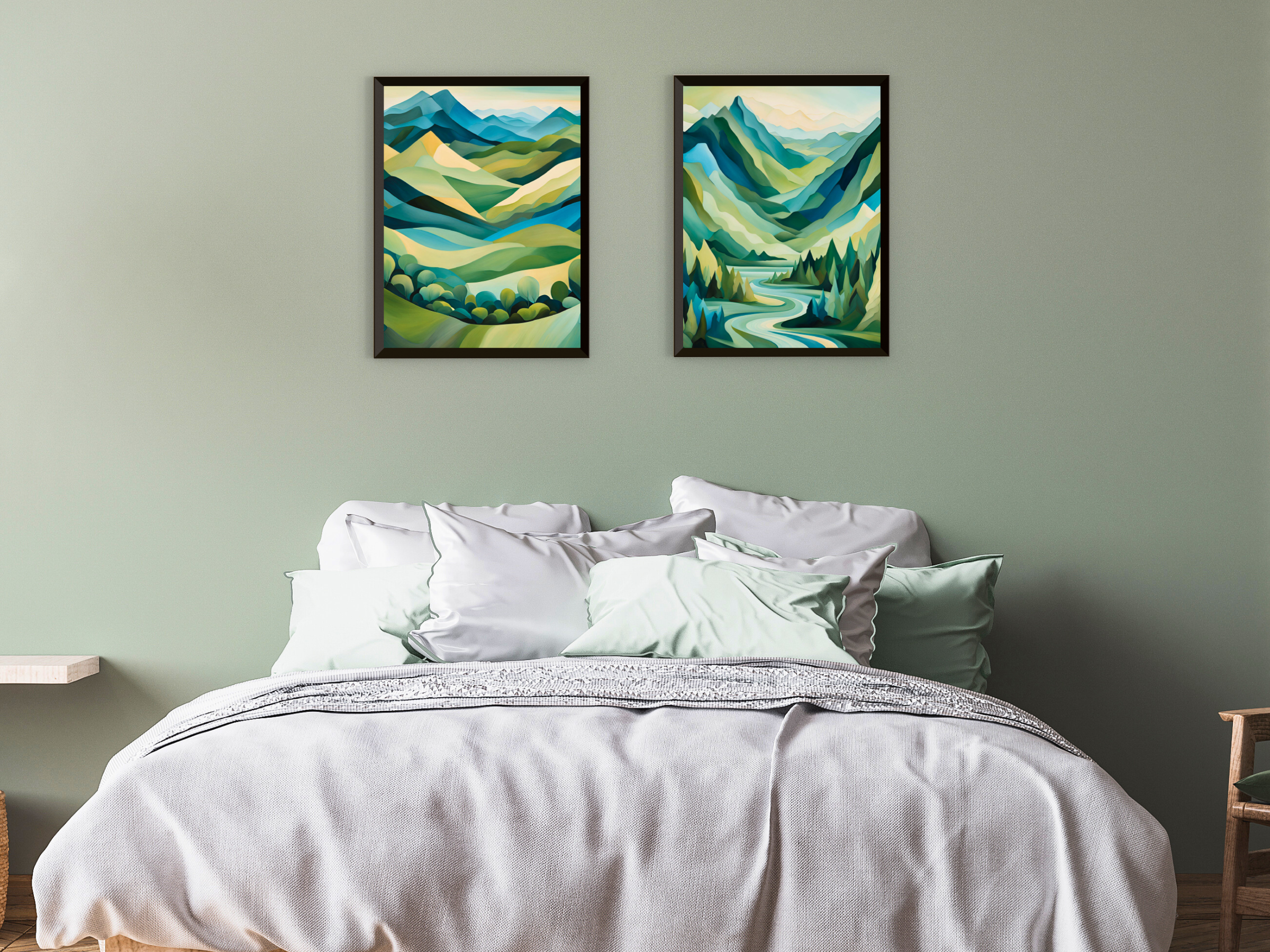Harmony of the Mountains - Abstract Painting