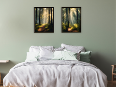 Forest Clearing with Rays of Sunshine - Romanticism