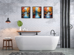 Flusslandschaft im Herbstglanz - Expressionismus