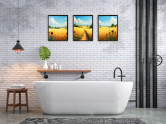 Sommerlandschaft mit goldenen Feldern - Impressionismus